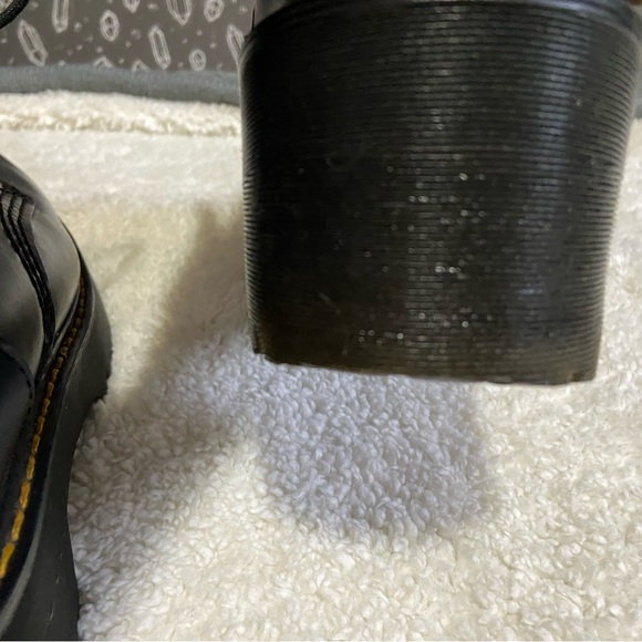 Dr martens leather platform combat boot size 8 Leona black lace up euc - Picture 7 of 10